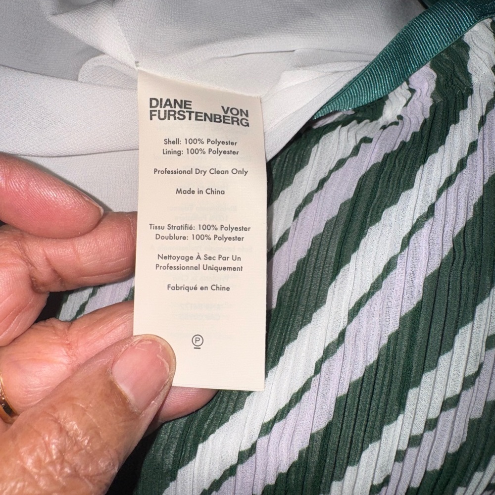 Diane Von Furstenberg Green and White Gwenyth Midi Pencil Skirt - Picture 6 of 7